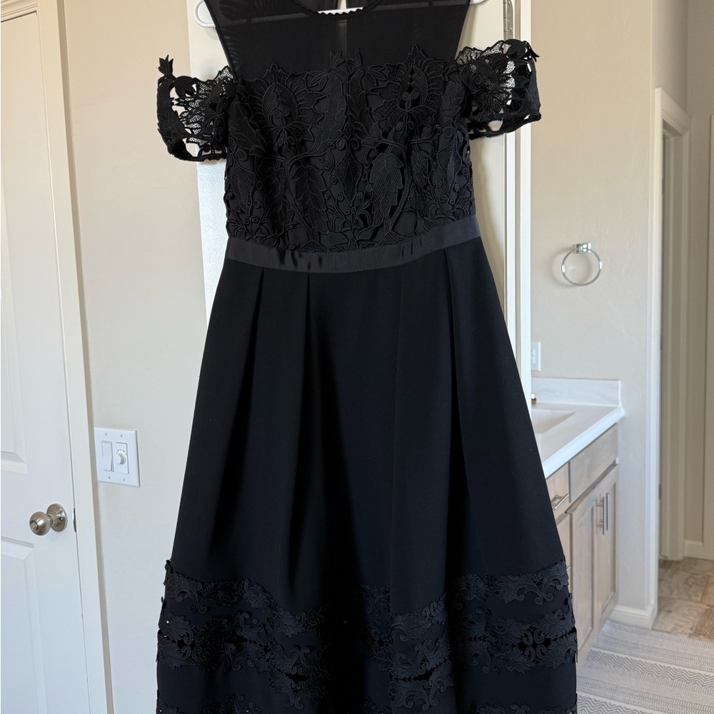 Elegant Black Off-Shoulder Dress, Ted Baker